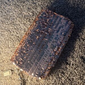 Coach Rose gold Sequin Clutch